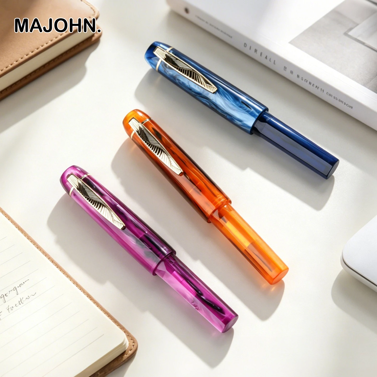 

MAJOHN RS3 Short Mini Fountain Pen High End Resin Travel Account Pocket Calligraphy Pen Office School Supplies Stationery