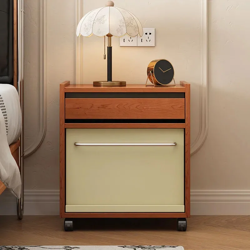 Elegant Industrial Nightstand Fashion Classic Bedside Table Silent Contemporary Mesa Cabeceira Storage Bedroom Furniture