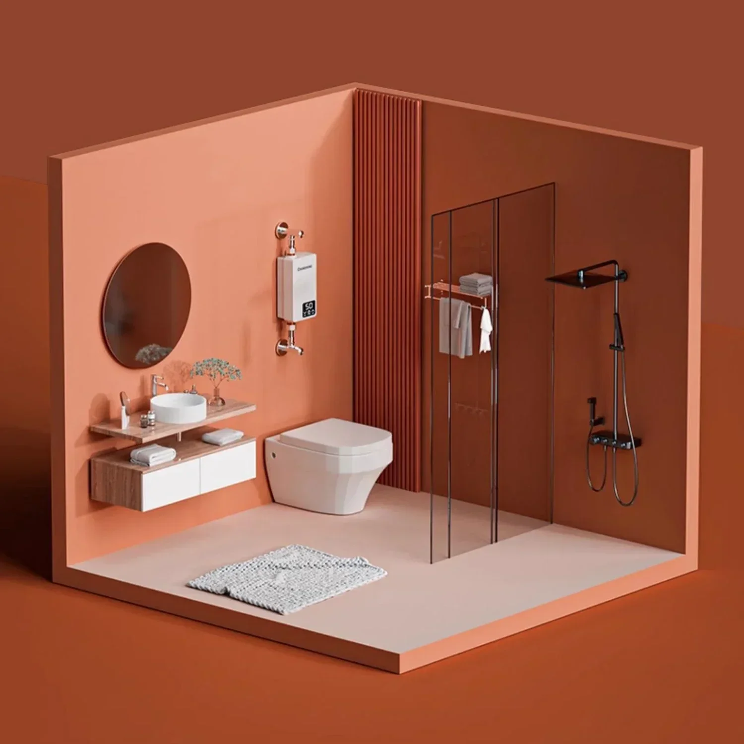 دش الحمام سخان مياه كهربي فوري، منزل كهربائي جديد، دش صغير سريع بدرجة حرارة ثابتة