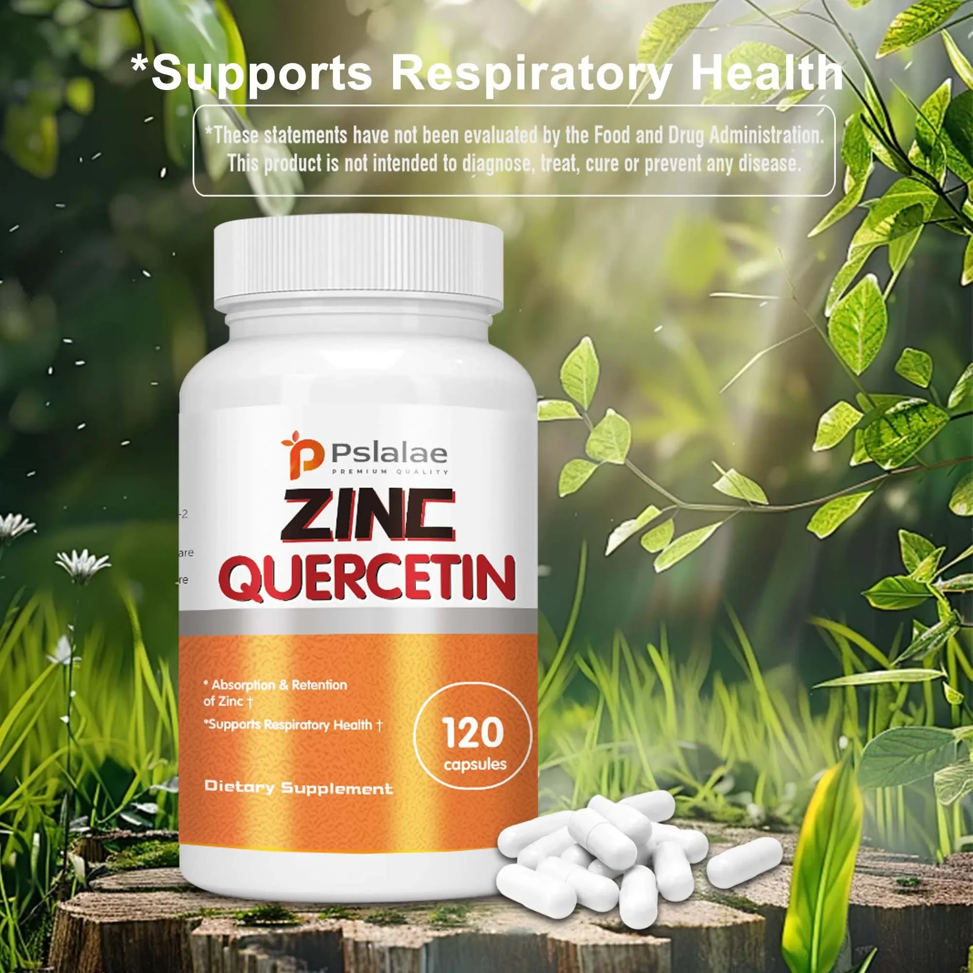 Zinc Quercetin - Antioxidant, Heart, Skin and Immune Support, Respiratory Health - 120 Capsules