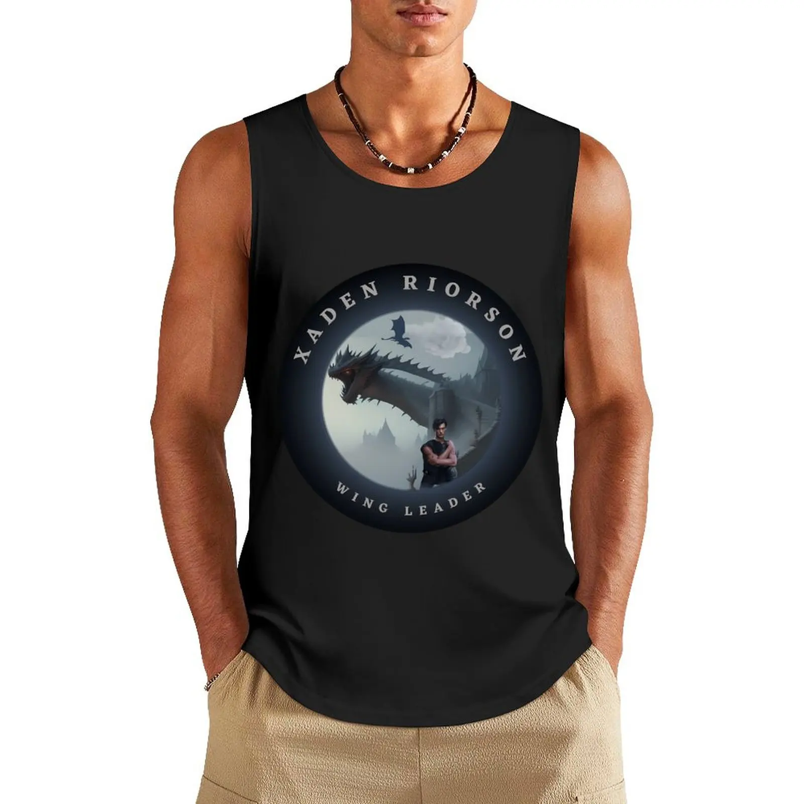 Xaden Riorson - Wing Leader Tank Top anime clothes t-shirt for man sleeveless shirt man gym Men's clothing brands