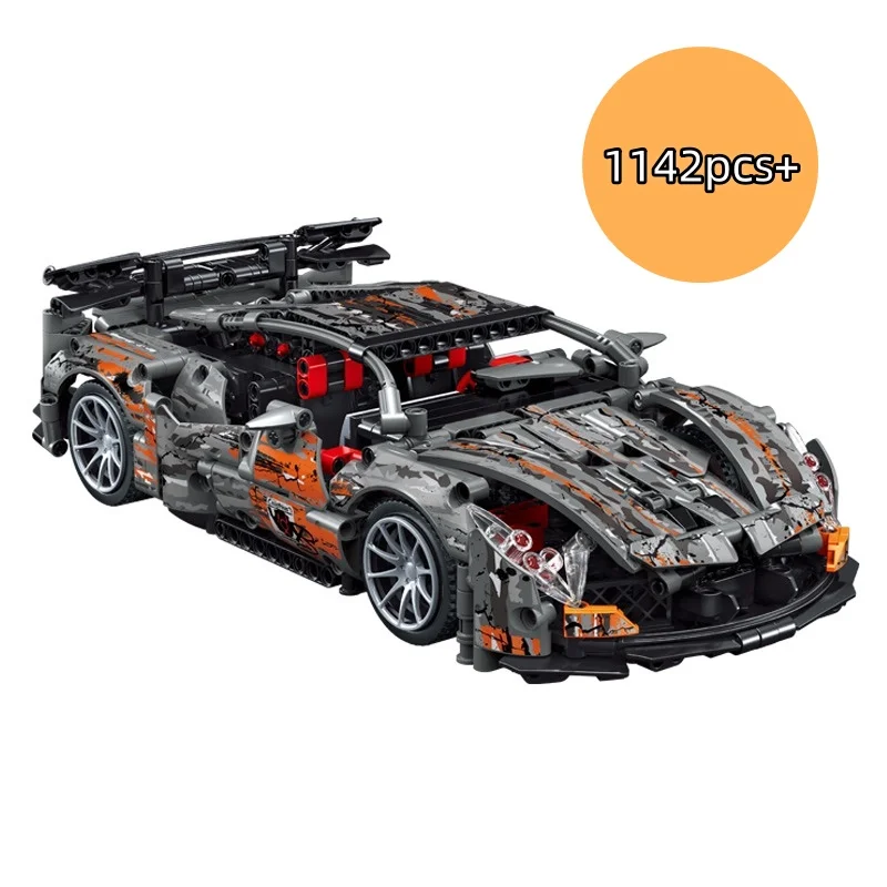 

FUNXINEE MOC Technical Speed Racing Car Model Building Block Bricks DIY Desktop Deco Toys Birthday Gift For Kids Boys