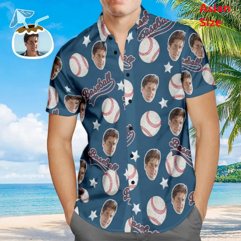 Custom Pattern Hawaiian Man Shirts Clothes 2025 New 3D Print Unisex Lapel Button Blouse Personalized Design Short Sleeve Tops