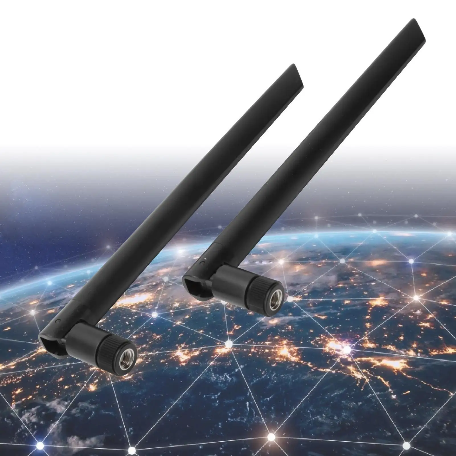 2Pcs IPEX4  SMA Cable + 2Pcs 8dBi Antenna  for m .2 WiFi for laptop External Extension