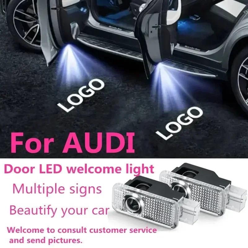 

2Pcs LED Car Door Welcome Light Logo Projector Lamp for Audi A3 A4 B8 8P V6 A7 A5 Q7 B6 B9 s line Quttro RS Q3 Q7 S3 S4 S5 S6