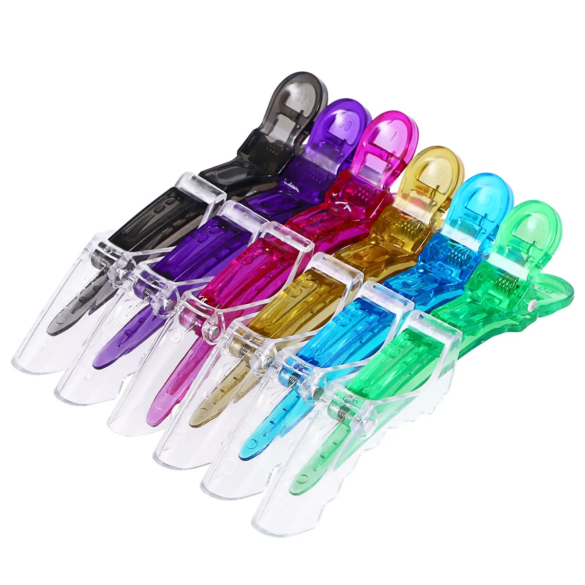 12Pcs Duckbill Hair Clips Alligator Style Double Hinged Plastic Clips for Hairline Fine Sections Wet Hair Grip Stylish DIY