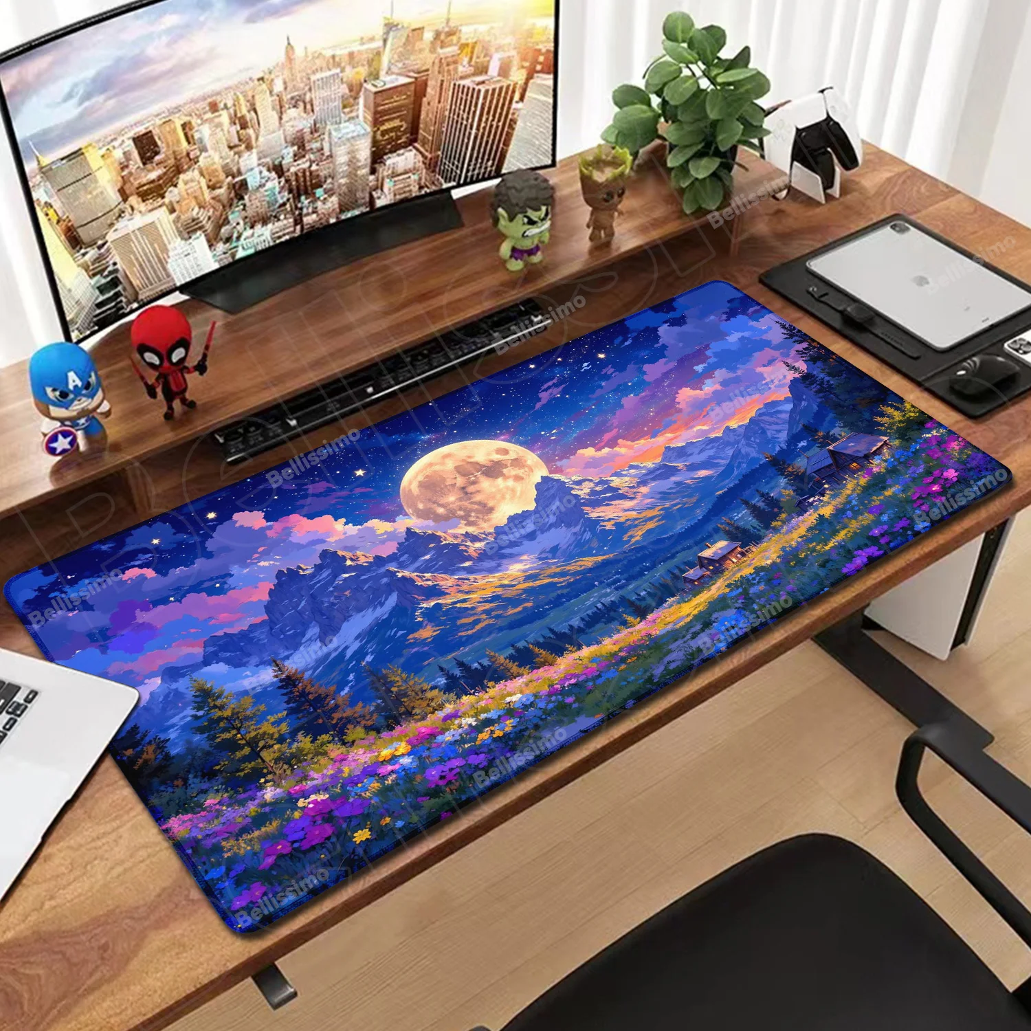

Deep forest firewatch Laptop Gamer Mousepad Gaming Accessory Decorate desktop Mouse Pad Large rug Locking Edge Keyboard Desk Mat