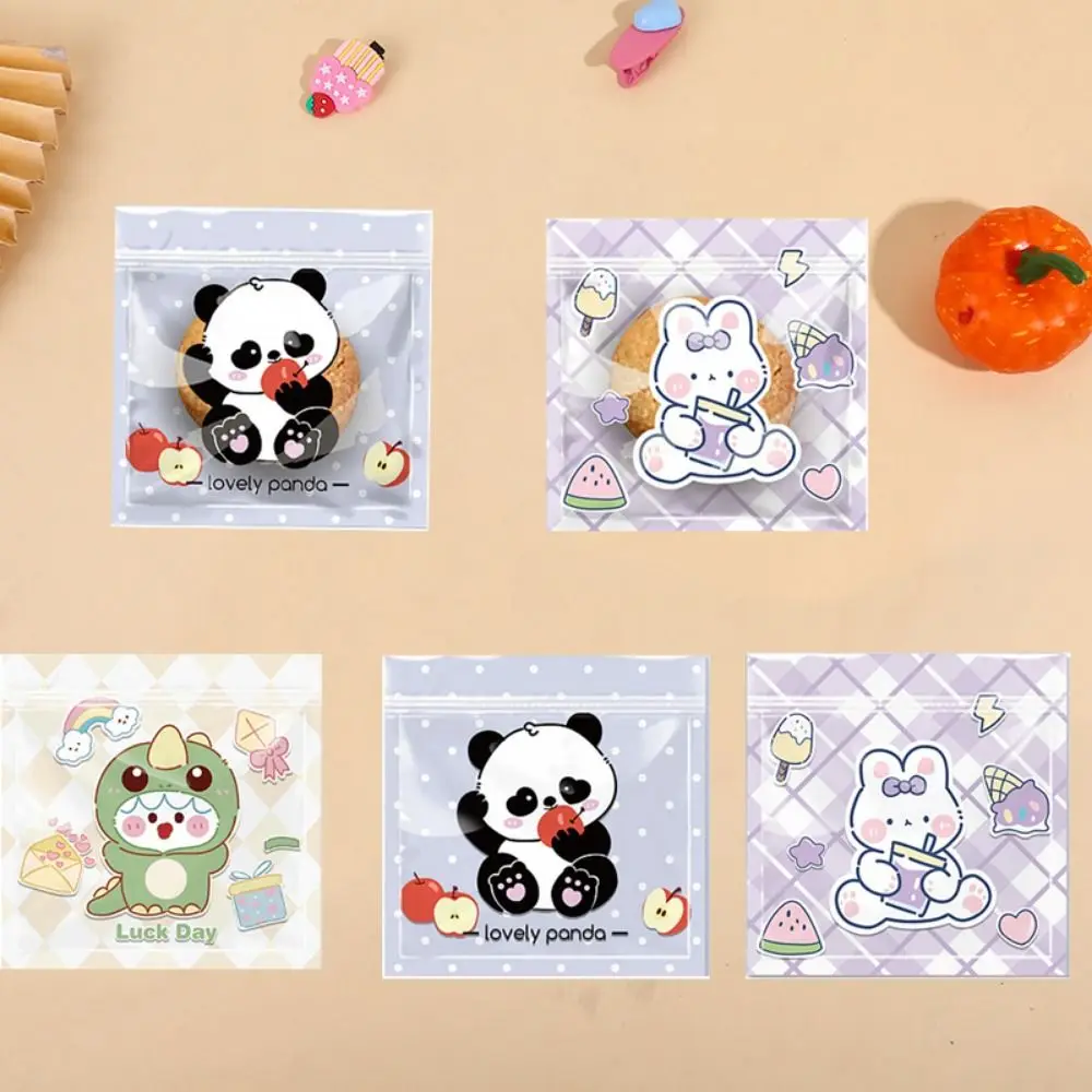 50Pcs Plastic Candy Snack Storage Bags Cute Cartoon Food Storage Bag Reusable Sealed Jewelry Gift Packaging Bags Chocolate