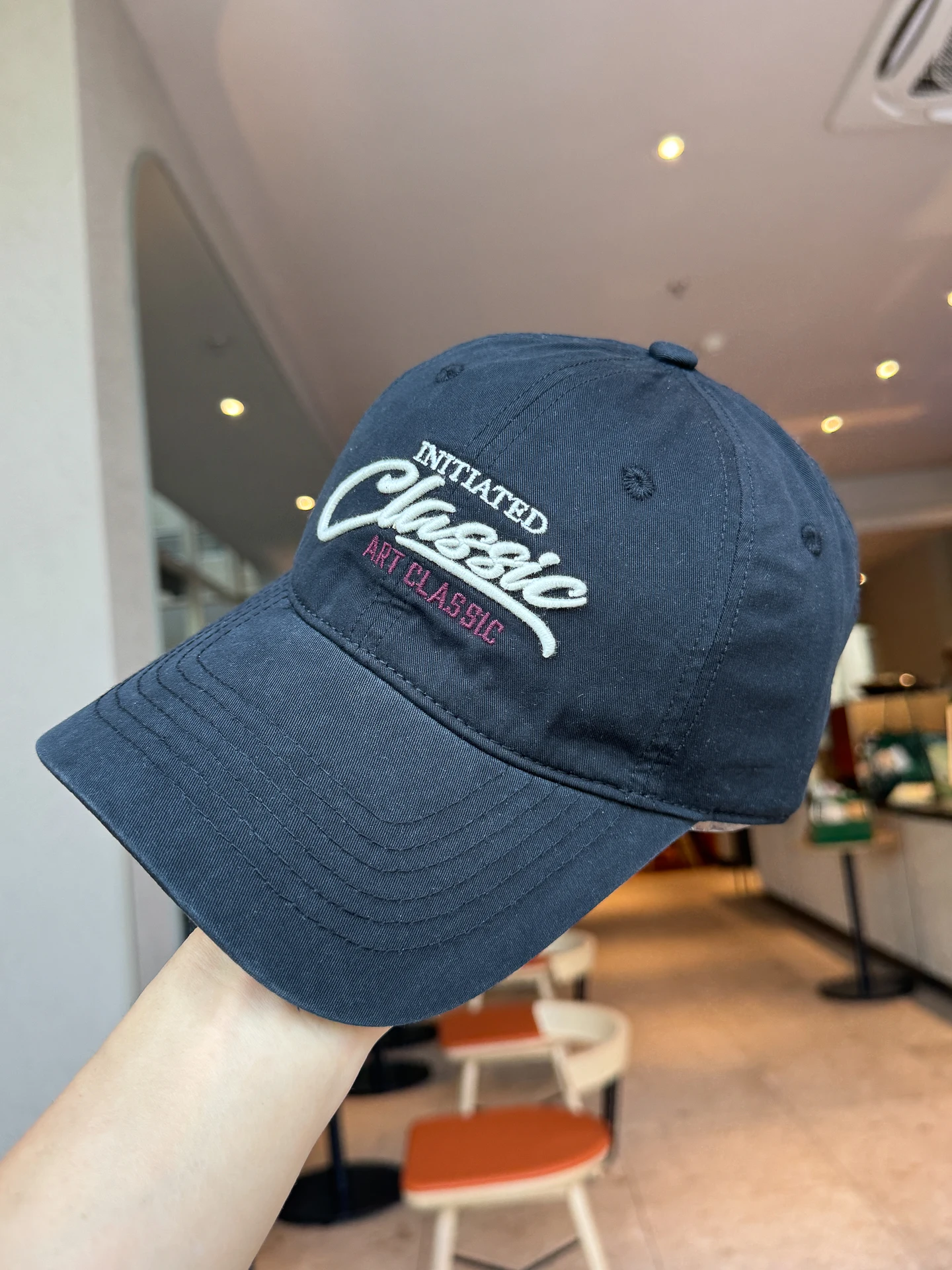 

New big head circumference letter embroidered baseball cap couple versatile sunshade showing face small peaked cap male trend