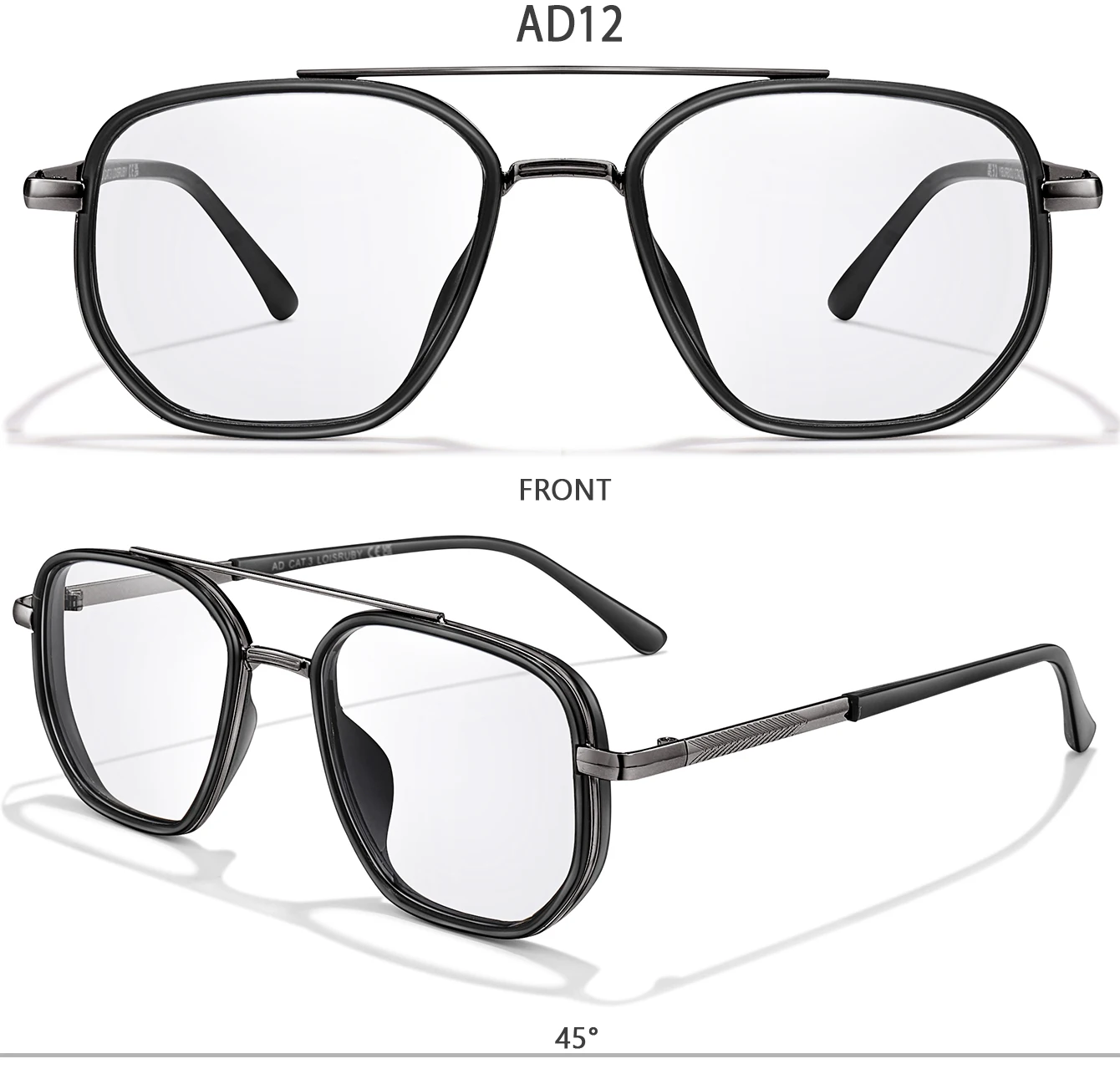 Photochrome Lesebrille Klassische Quadratische Weit Sicht Presbyopie Brillen Männer Frauen Anti Blau Licht Blockieren Ultraleichte Brillen – Detail 8