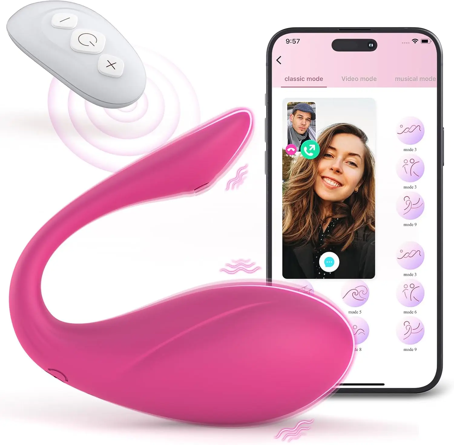 

Sex Toys Wearable Panty Vagina Stimulator Mini Egg Vibrator with 10 Vibrations, Adult Vibrating Ball Bullet Vibrator