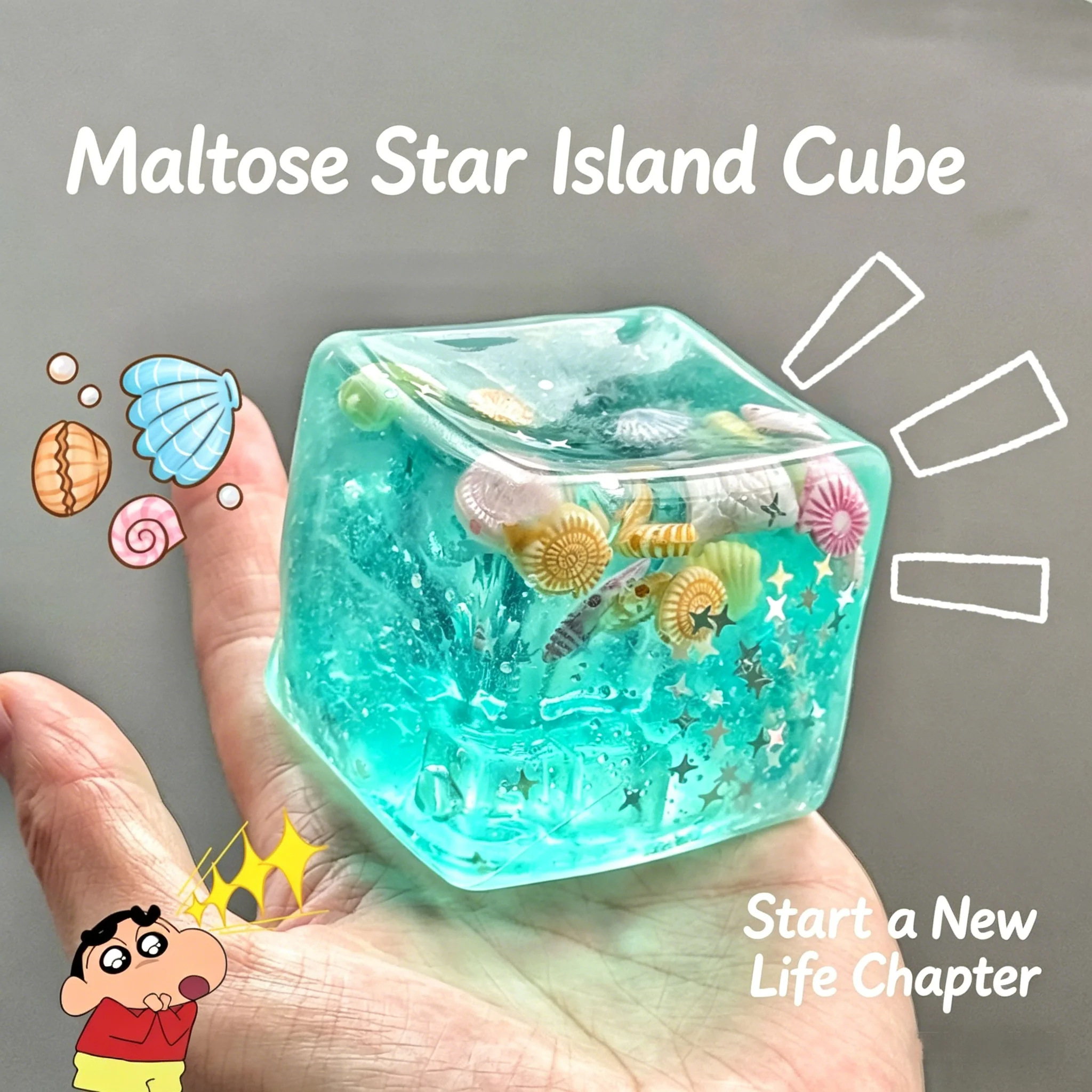 2A-Squishy Stress Balls Cube Ocean Sensory Fidget Toy Slow Rise Squishy Toys for Kids and s Squeeze Relax Gift9