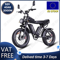 Ridstar Q20 E Bike 2000W Dual Motor 52V40AH Lithium Battery Mountain Motorcycle Electric Bicycle 20*4.0 Fat Tire Electric Bike