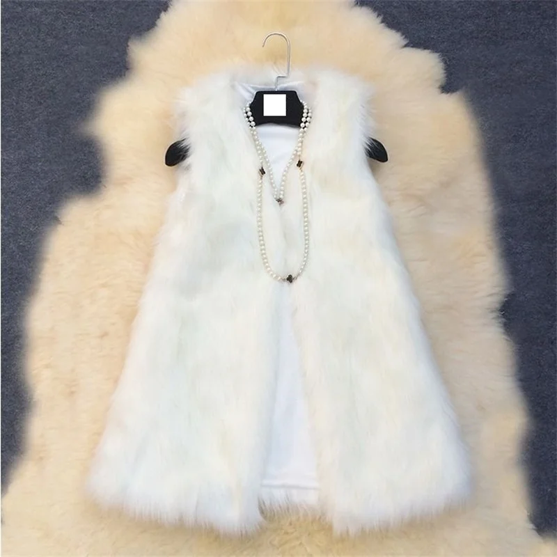 Faux Fur Vest Women Mid Length Korean Autumn Winter New Slim And Versatile Fur Vest Female Fashion High-end Coat Cardigan Trend