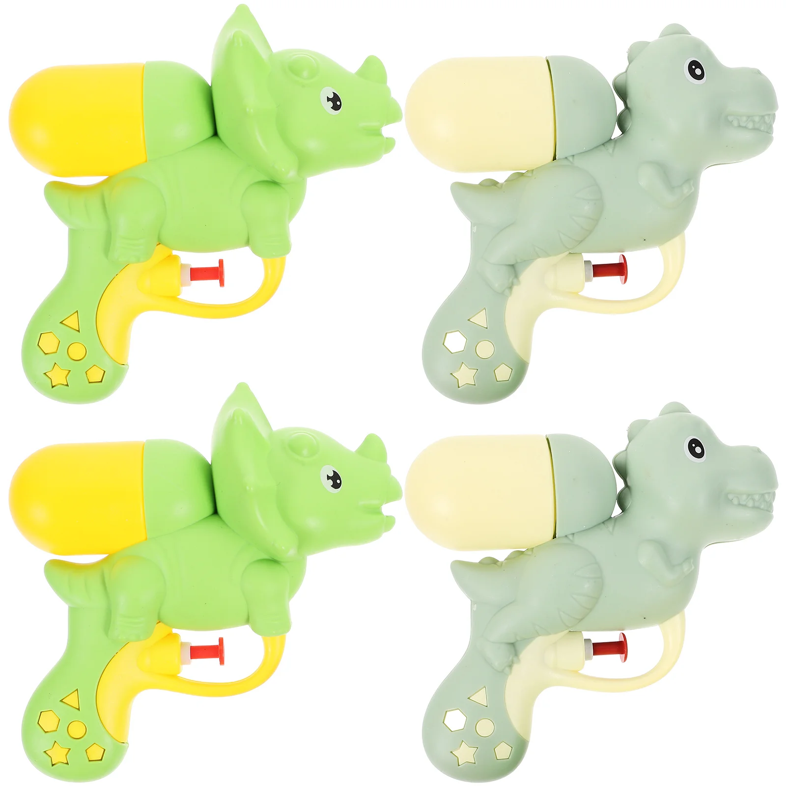 4 Pcs Water Squirt Toy Cartoon Gun Guns Party Summer Fight Toys Plastic Shooters for Kids Toddler