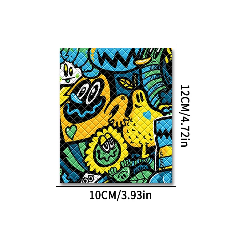 2Pcs Graffiti Handlebar Sticker, Waterproof Anti-Slip Vinyl Decal, Scratch Cover for E-Scooter & Bike Mod