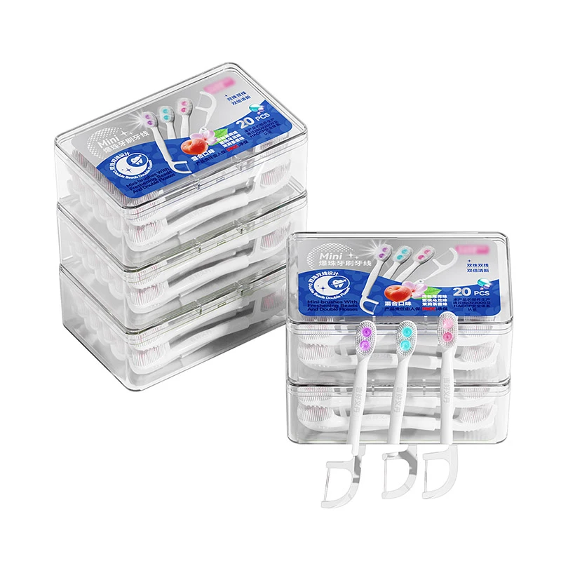 Double Bead Burst Disposable Toothbrush with Toothpaste No Rinse Soft Silicone Travel Portable Adult