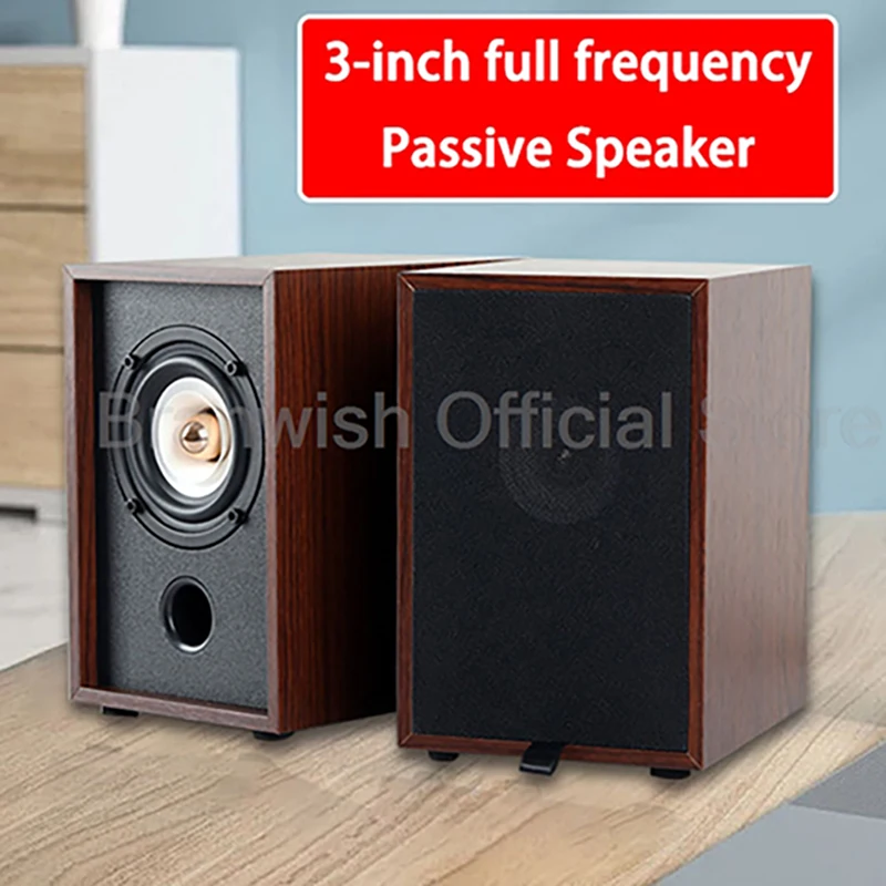 20 W * 2 3-Zoll-Breitbandlautsprecher 4/8 Ohm Birkenholzlautsprecher Fever Passiver Bücherregallautsprecher Ein Paar Soundbox 80 Hz-20 kHz