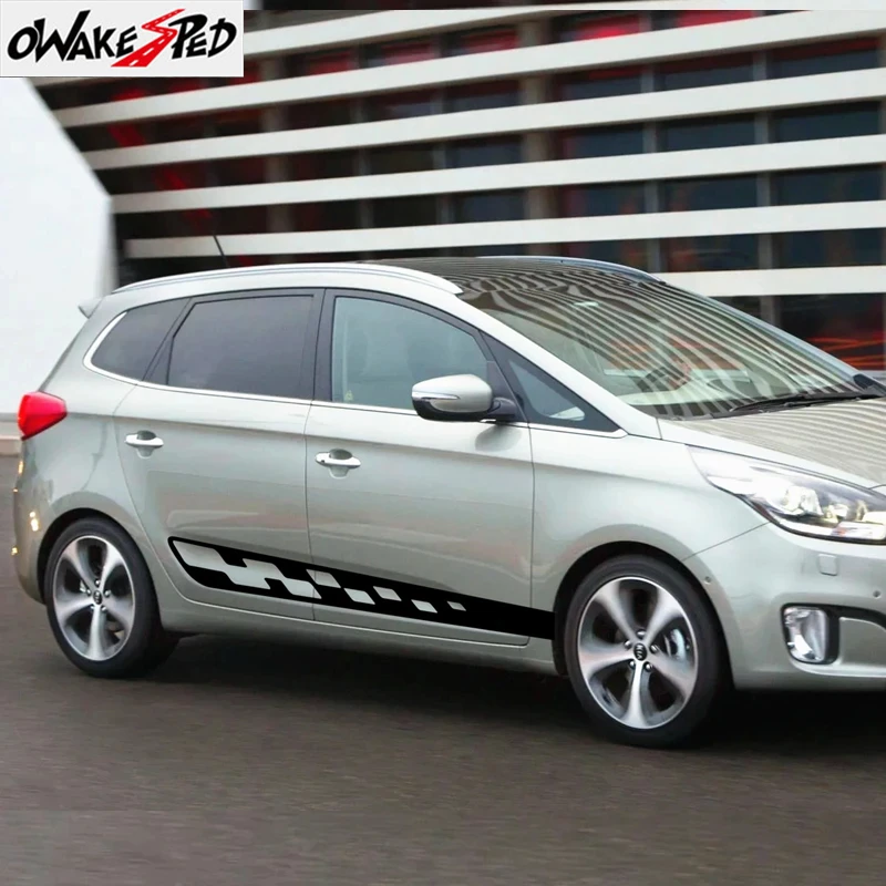 

Both Side Car Stickers Auto Vinyl Wrap Racing Stripes StDecals Automobiles For KIA Carens 2012-2021 Styling Tuning Accessories