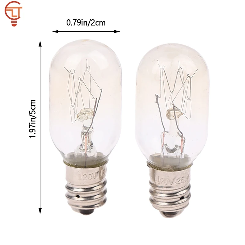 1Pc T20 E12 120V 15W/25W Salt Lamp Globe Bulb Incandescent Bulbs Refrigerator Oven Light Bulbs Replacement Light Bulb