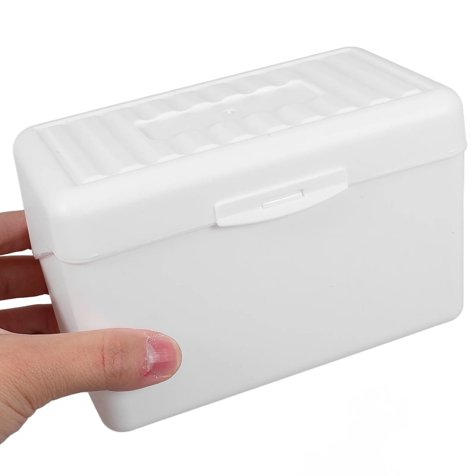 

Card Box Business Holder White Flash Cards Storage Case for Desk Organizer Man Woman Office Supplies Portable Container