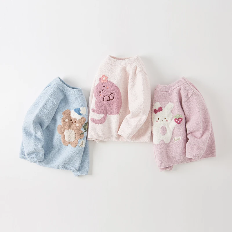 Dave Bella Kids Clothes Sweaters Casual Winter Sweaters Cute Cartoon Sweaters Children Girls Boys Thick Sweater DB4223269
