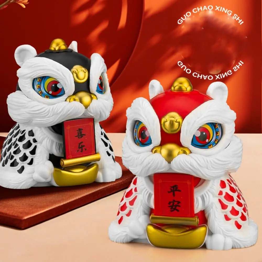 

Attracting Wealth Dragon Dance Lion Toys Chinese Style DIY Crafts Lion Statue Figure Toys Plastics Couplet New Year Toys