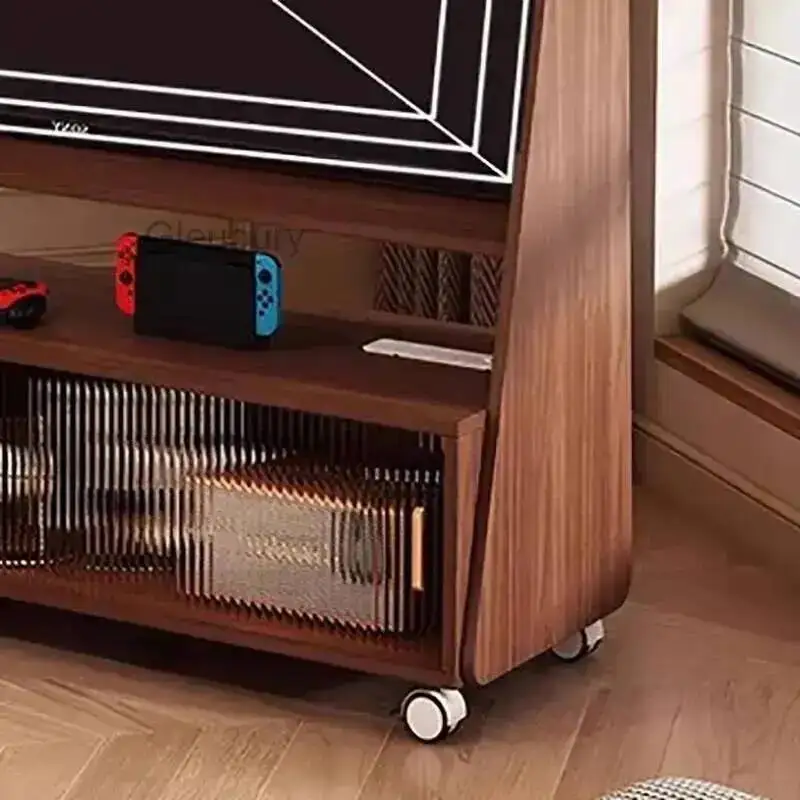

Floor Movable Vintage Stand Nordic Tv Space Saving Rustic Tv Stand With Wheels Elegant Muebles De Salón Tv Living Room Furniture