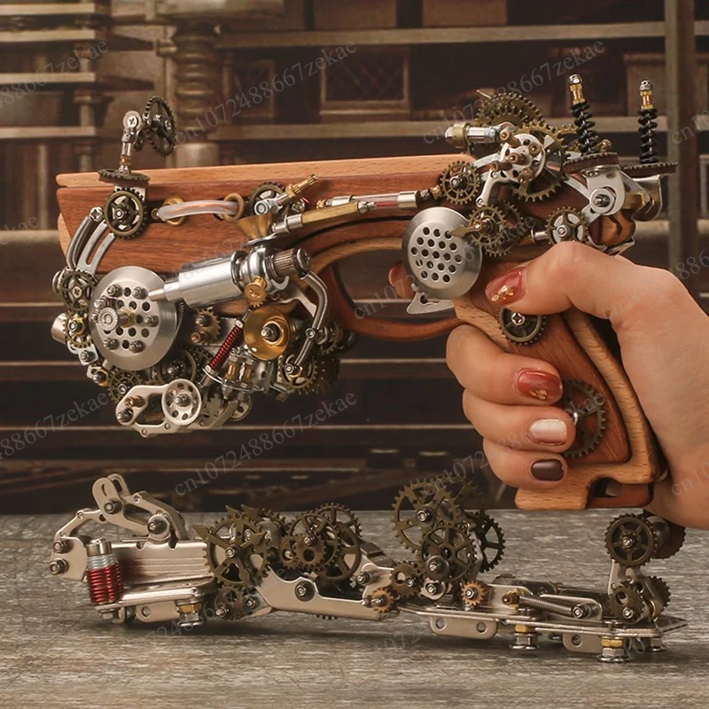 3D Metal Archimedes Steam Crossbow Model, DIY Assembly Puzzle, Gift for Kids & Adults