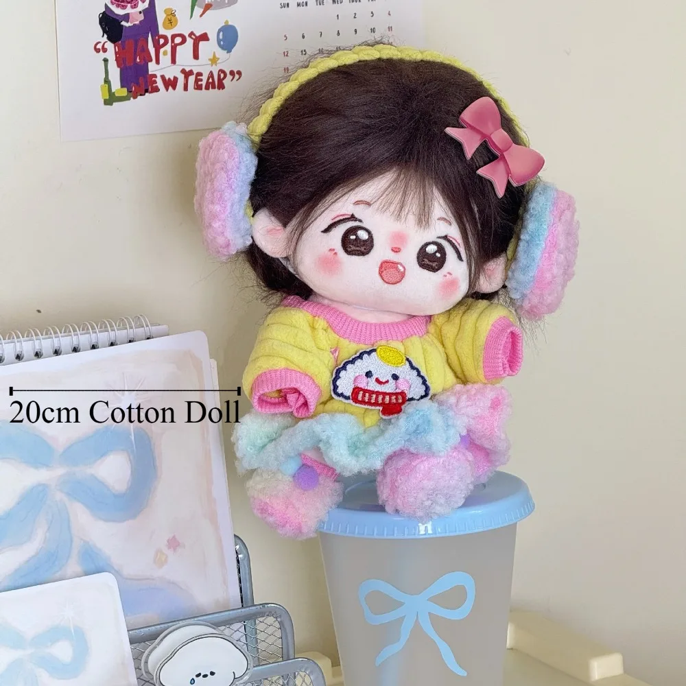 Cute Multi Color Doll's Clothes Multiple Styles Hand-made Doll Outfit Dolls Accessories Gift Doll Hoodie Set 20cm Cotton Doll