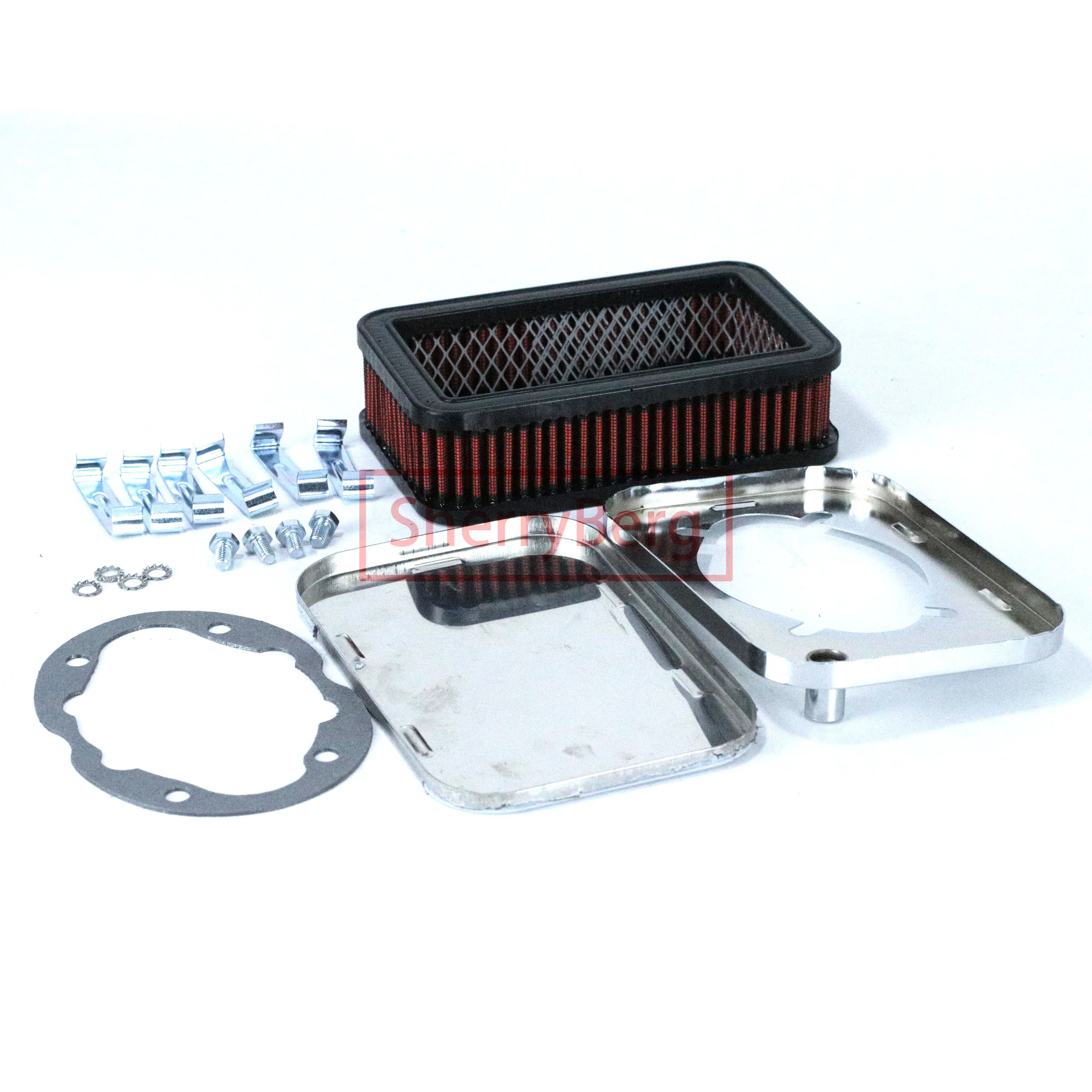 Sherry berg 1 x fajs chrom luftfilter luftfilter passt für empi dellorto weber 32/36 dfev vergaser vergaser 45mm höhe/hoch