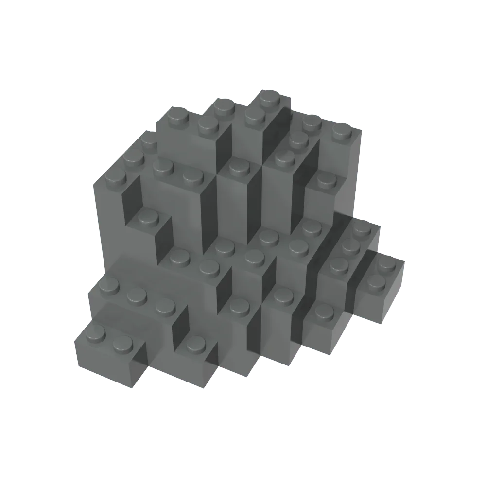 Gobricks GDS-2169 Rock Brick 8 x 8 x 6 compatible with lego 23996 Assembles Building Blocks children's toys