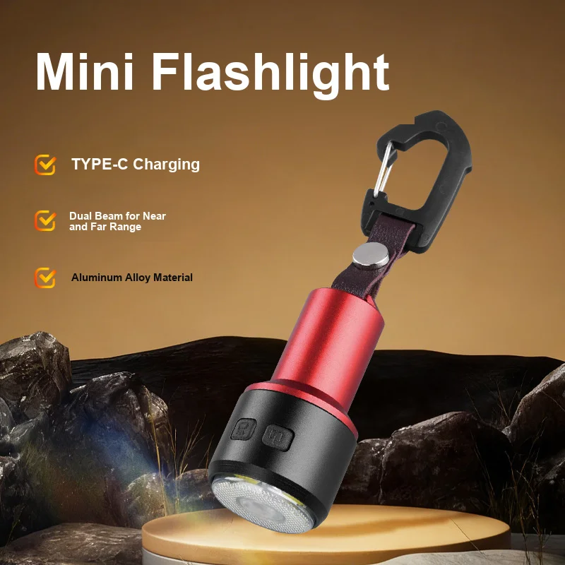 LED Mini Flashlight Super Bright Small Portable Keychain Multifunctional Protective Working Light for Daily and Emergency Use