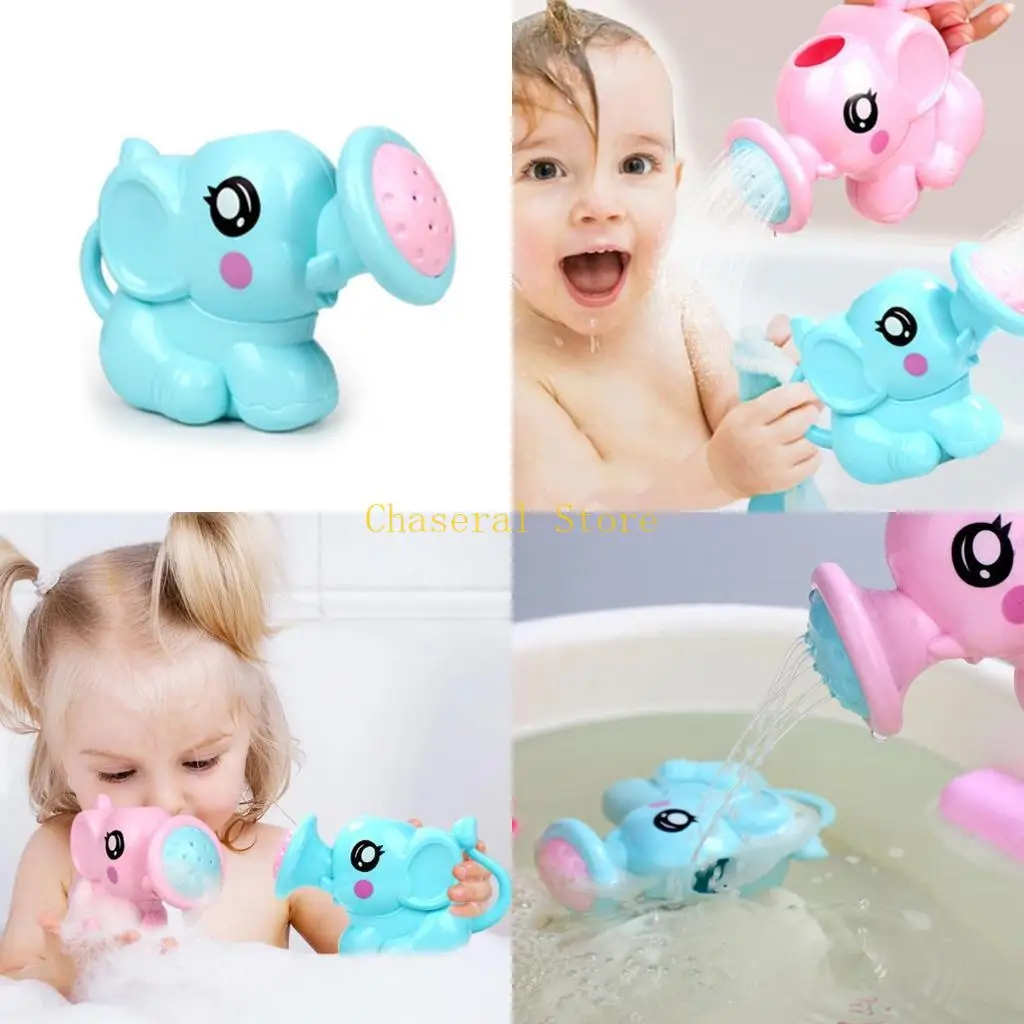 E7CE Water for Play Toy Mini Elephant Bath Toy Baby Bathing Toy Cartoon Watering Pot Shower Toy Interactive Infant Sand Pool