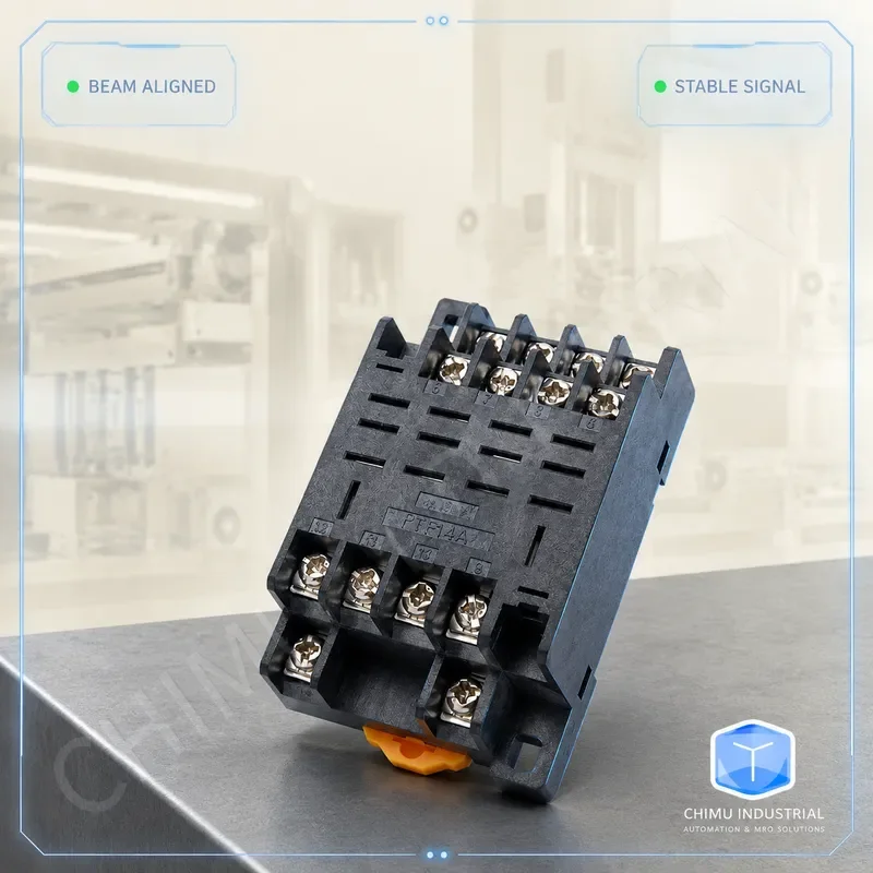 【CHIMU INDUSTRIAL】 HH64P LY4NJ Small High Power Relay with PTF14A 14 Pin Socket Base Copper Contacts