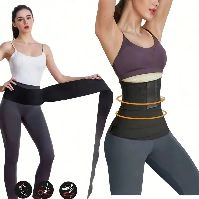 Women Waist Bandage Wrap Trimmer 118inch Belt Trainer Shaperwear Tummy Control Slimming Fat Burning For Postpartum Sheath Belt