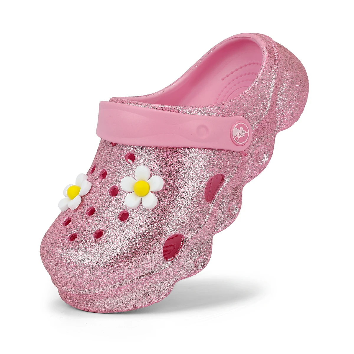 Kids' Glitter Clog, Lightweight EVA Garden Shoes, Waterproof Non-Slip Sandals, Comfortable Slip-On Shoes for Indoor Outdoor 1214