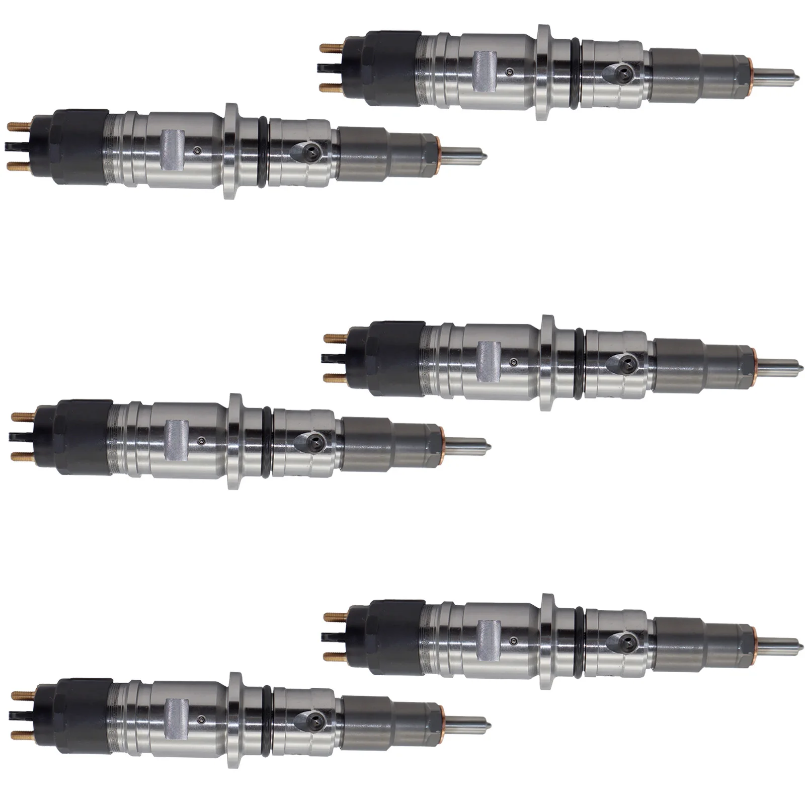 6PCS Fuel Injector 0445120177 For Komatsu Crawler Excavator PC210LC-10 for SAA6D107E-2 TIER4 Engine