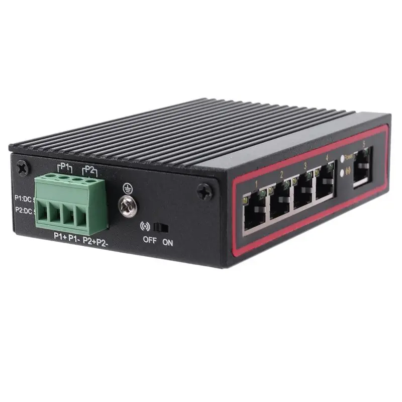 5X 5-Port RJ45 10/100M Ethernet Desktop Switch Hubs Network Laptop DIN Rail Type-Y18A