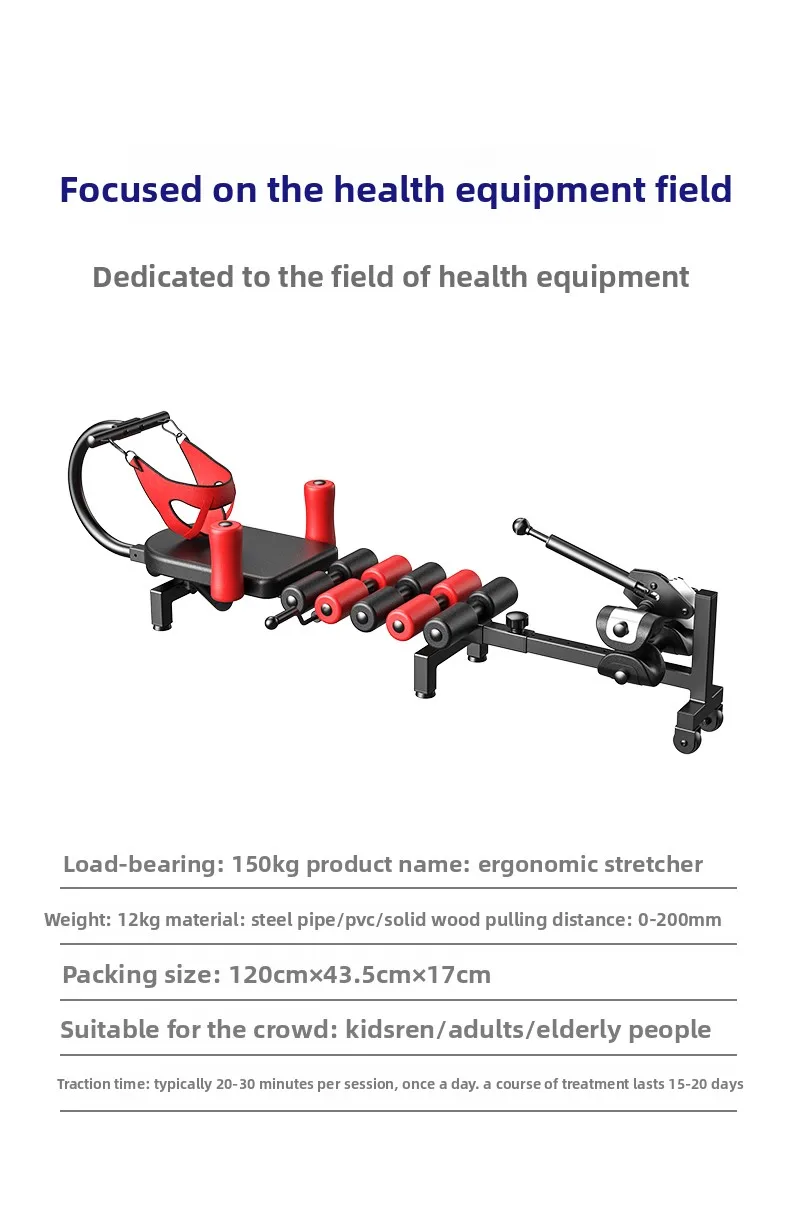 Spine Cervical Lumbar Traction Device - Medical Home Height Increase Leg Inversion Reliever Bed