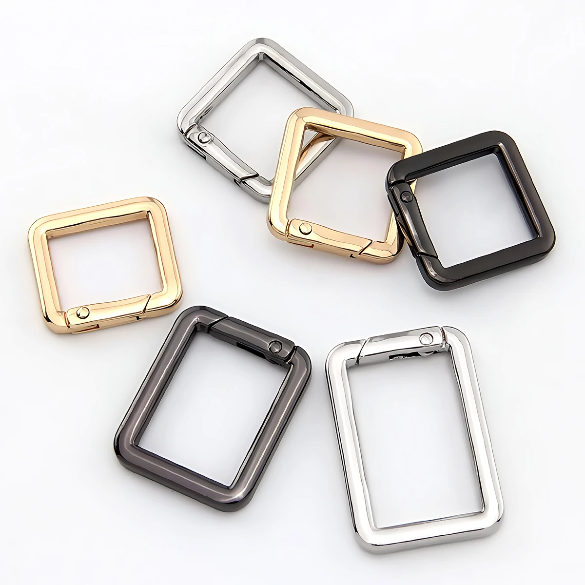 2 stücke Platz Frühling Tor O Ring Öffnende Leder Tasche Handtasche Gürtel Schnalle Verbinden Schlüsselring Anhänger Schlüssel Kette Snap verschluss Clip