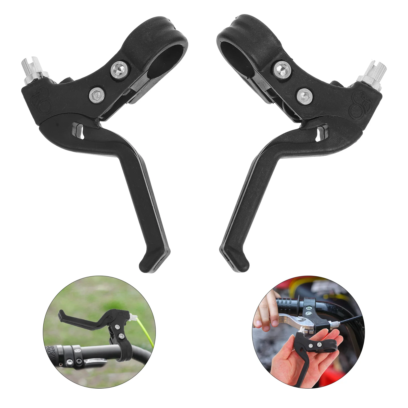 

1 Pair Aluminum Alloy Brake Levers Black Lightweight Durable Rust-Resistant For Mountain Road Folding Bike Bike Universal