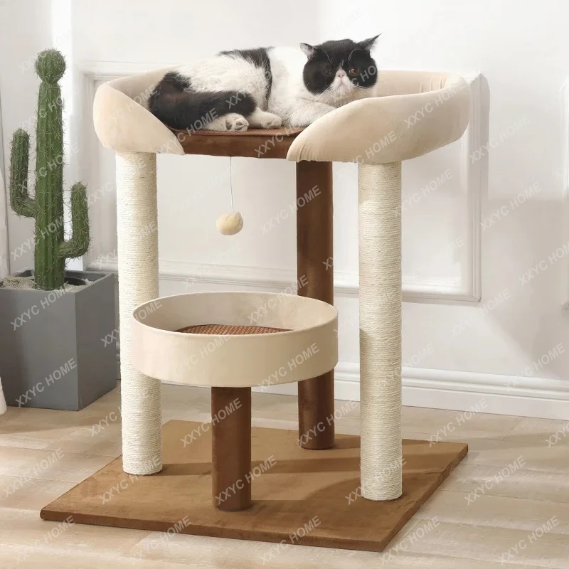 XX Big bed cat climbing frame handmade cat nest sisal column integrated climbing strong and durable casette grandi per gatti