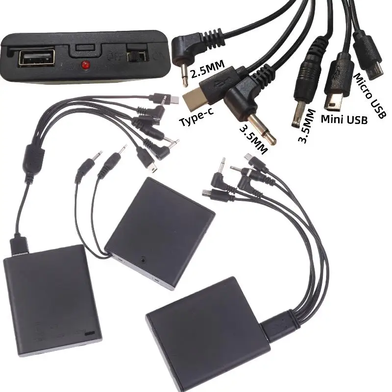 1Pcs 2.5mm Plug Password Electronic Lock Emergency Spare Battery Box Accessories 6V Safe Universal External Power Box