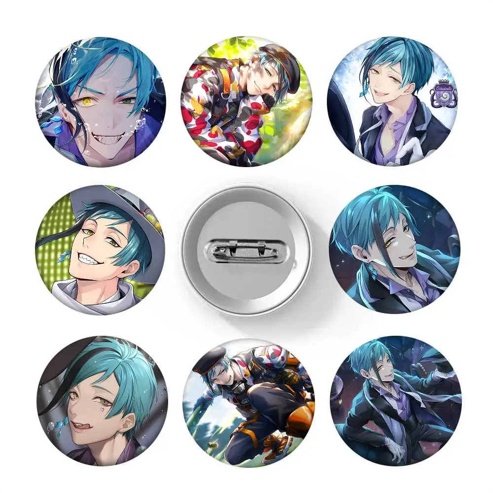 anime Twisted Wonderland Floyd Leech Round badge creative brooch clothing backpack Accessories lapel pin