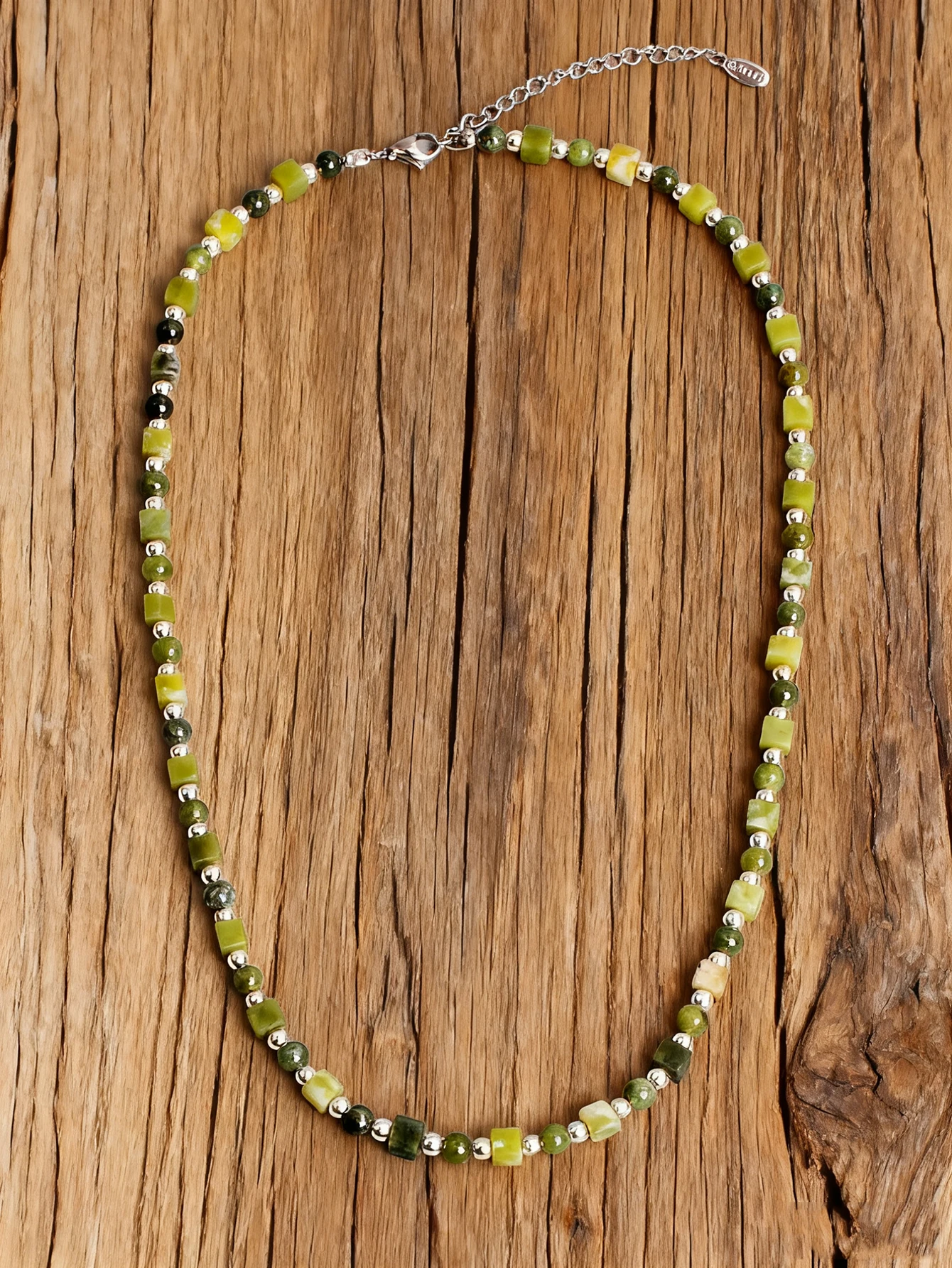 

Green Jade Southern Jade Square Bead Bracelets & Necklaces Natural Stone for Harmony Vigour Strength & Good Luck Balance Jewelry