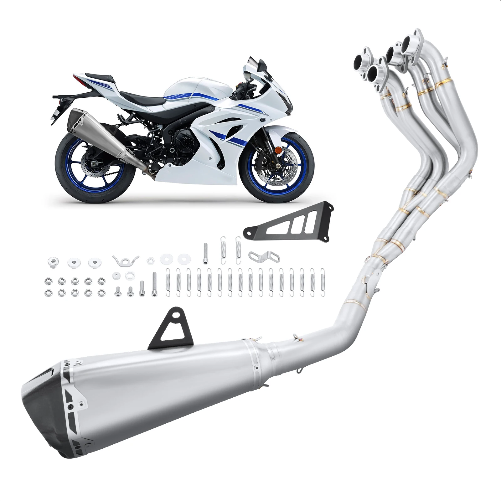 For Suzuki GSX-R1000 titanium alloy exhaust muffler 2017-2023 Full system pipe motorcycle GP with detachable suitable