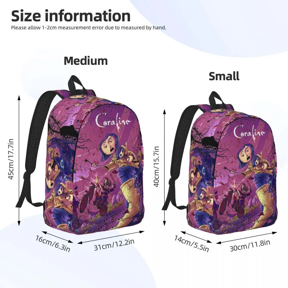 Enchanted Coralines Animation Backpack for Men Women Cool School Business Daypack Other Mother College Canvas Bags Lightweight