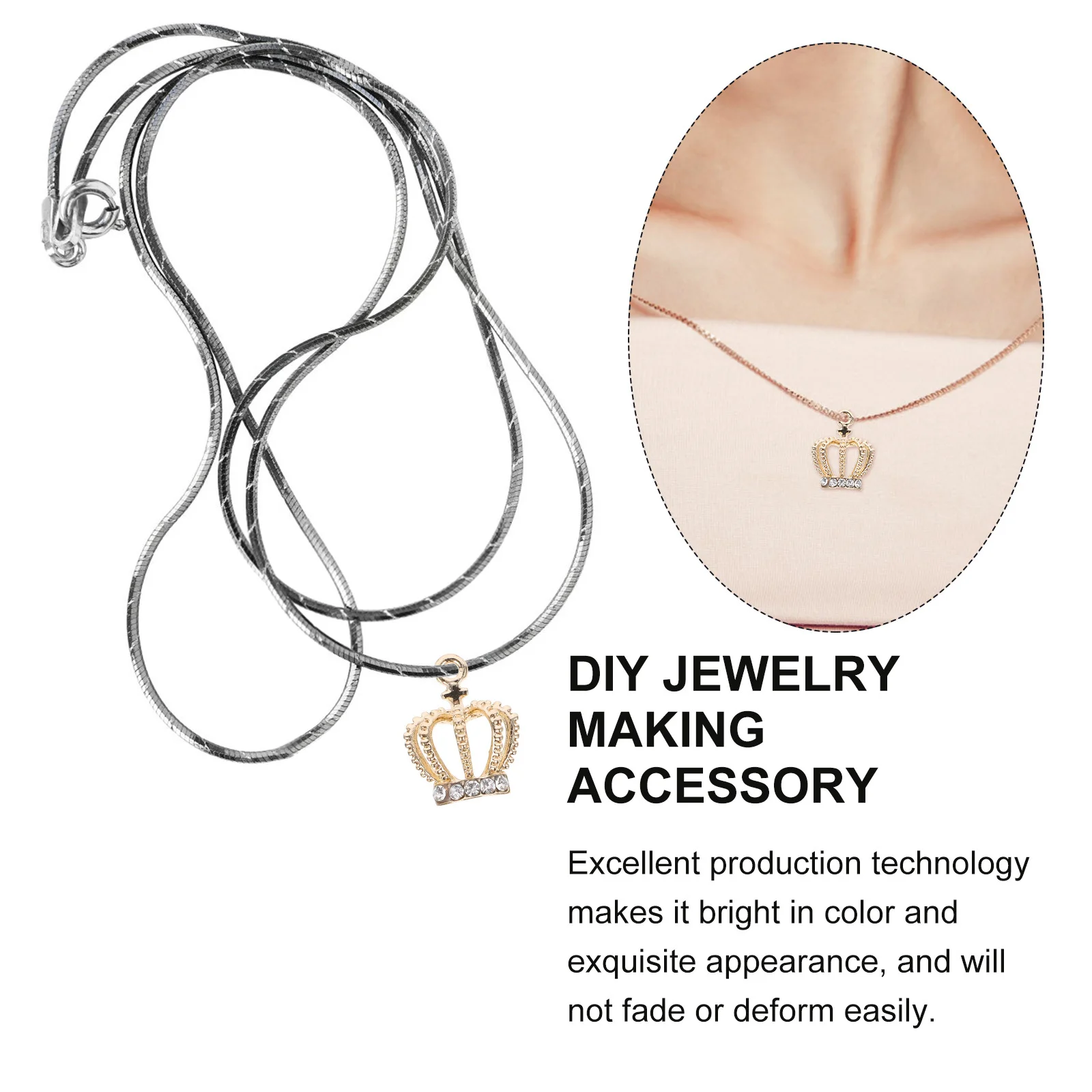 10 قطعة إكسسوارات قلادة التاج مستلزمات صناعة المجوهرات أجزاء سبائك ذاتية الصنع لون مشرق مظهر رائع عمر خدمة طويل #3