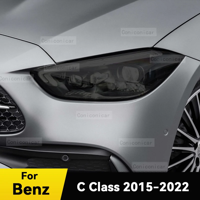 

For Merceds Benz C Class 2015-2022 WW205 W206 S206 Car Headlight Protective Film Front Light TPU Anti-scratch Headlamp Tint